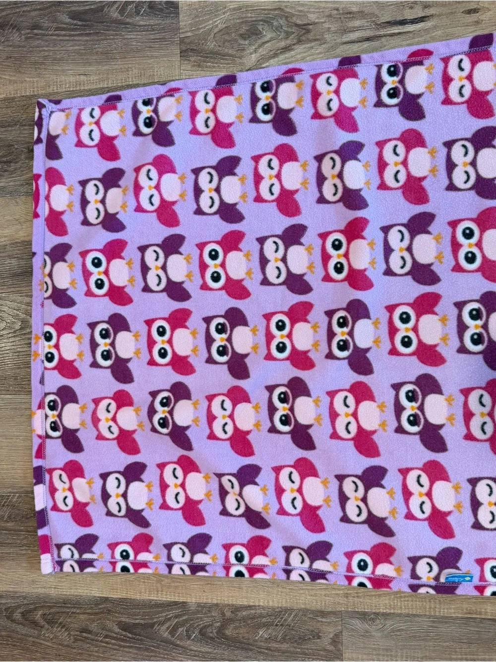 Safety 1st Owl Baby Blanket Purple Pink Fleece Security Lovey